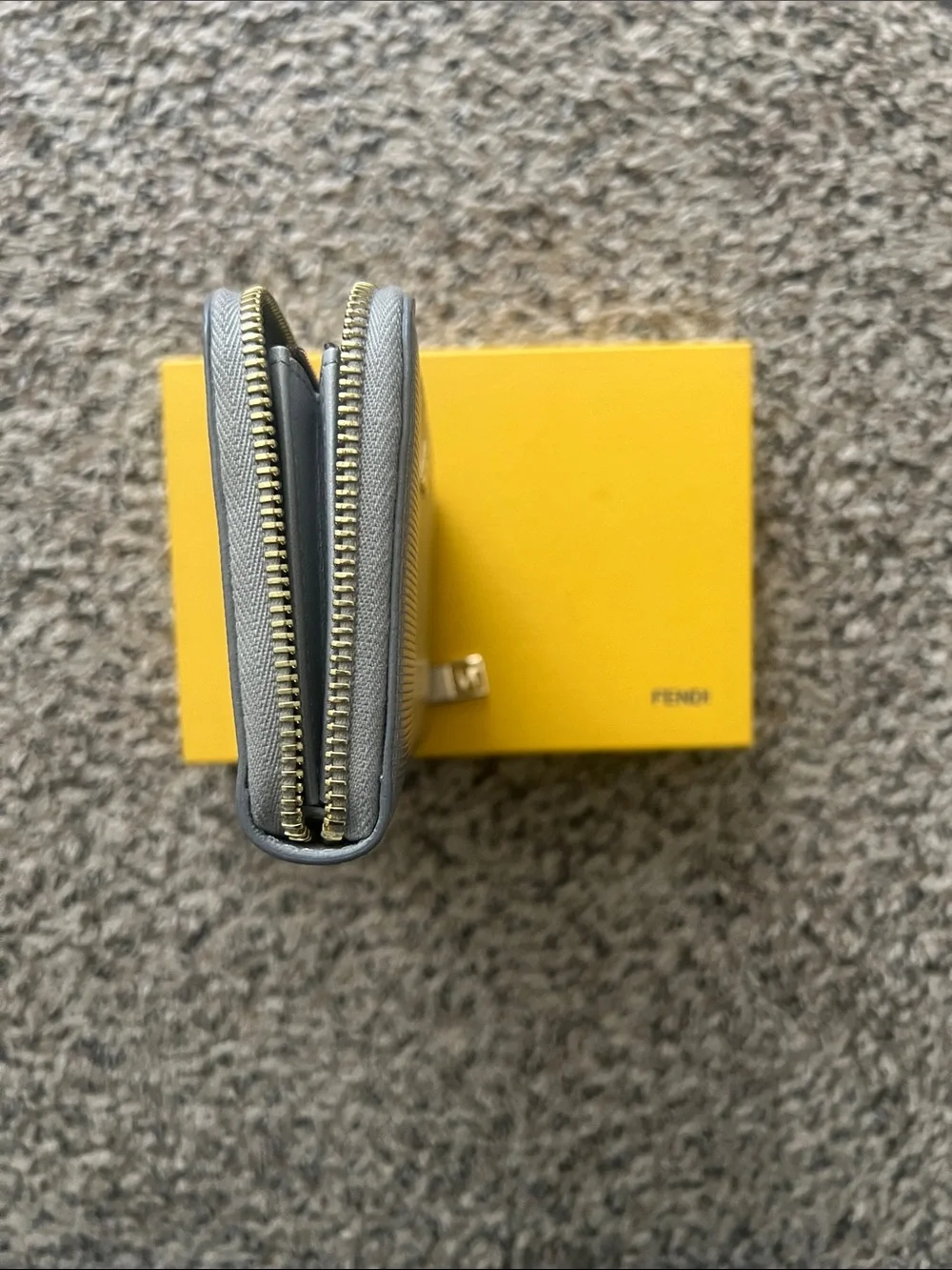 Fendi zipper silver zip